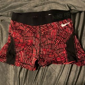 Nike Pro Red/Orange Patterned
